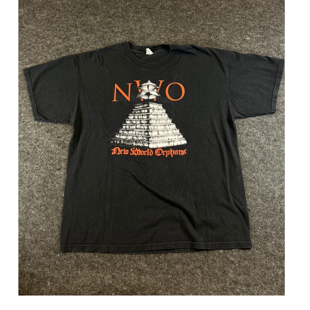New World Orphans NWO T-Shirt Black Live Or Die Free Mens XL Graphic Tee